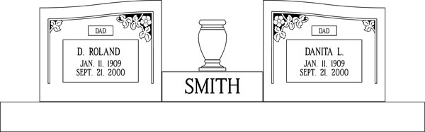 double wing monument design