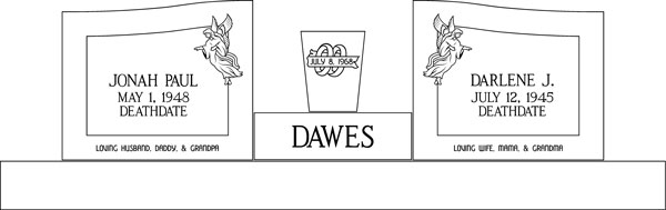 double wing monument design